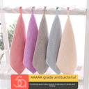 Factory direct coral fleece hanging kitchen bathroom soft absorbent small towel towel dry hair square towel