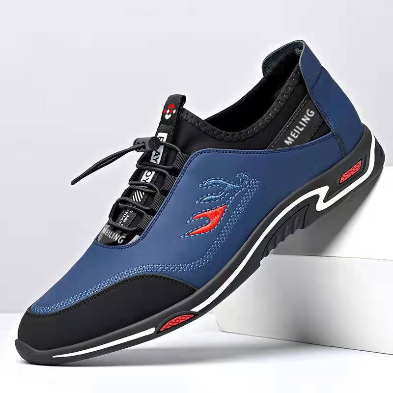 Men's Business Casual Shoes Fashion Soft Bottom Breathable Invisible Height Increasing Men's Leather Shoes