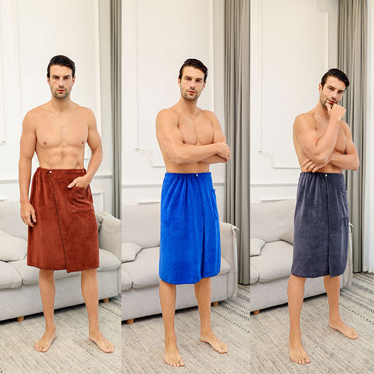 Stall men's bath skirt can wear bath towel a generation of microfiber towel quick-drying bath skirt