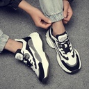 Couple's all-match casual shoes ins Net red Super Fire Color increased platform sneaker daddy shoes