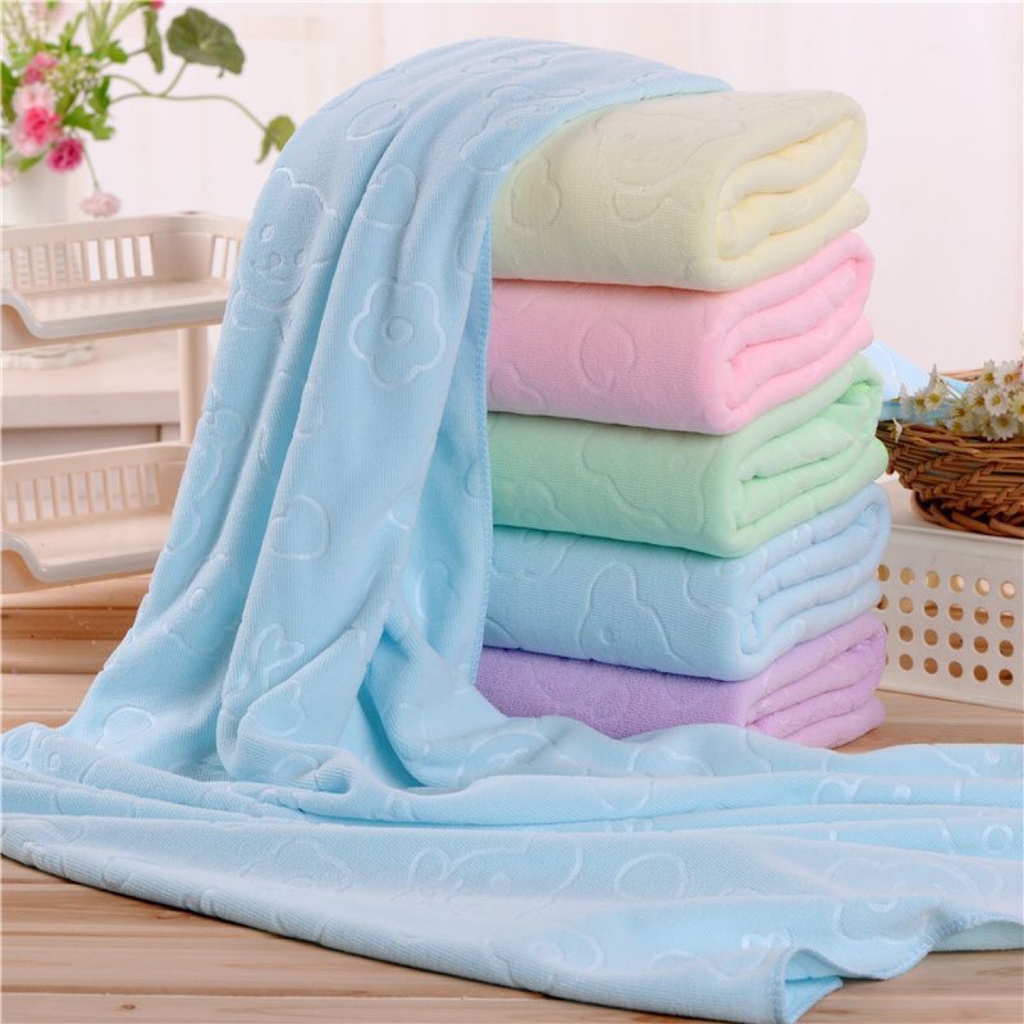 Microfiber bear head colorful bath towel stall supply quick-drying soft absorbent bath towel beach towel gift bath towel