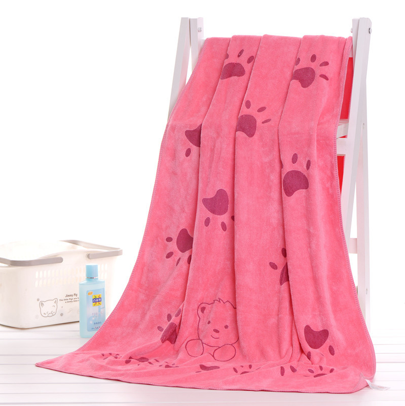 Factory microfiber bath towel 300g thick soft absorbent adult children cartoon printed beach towel