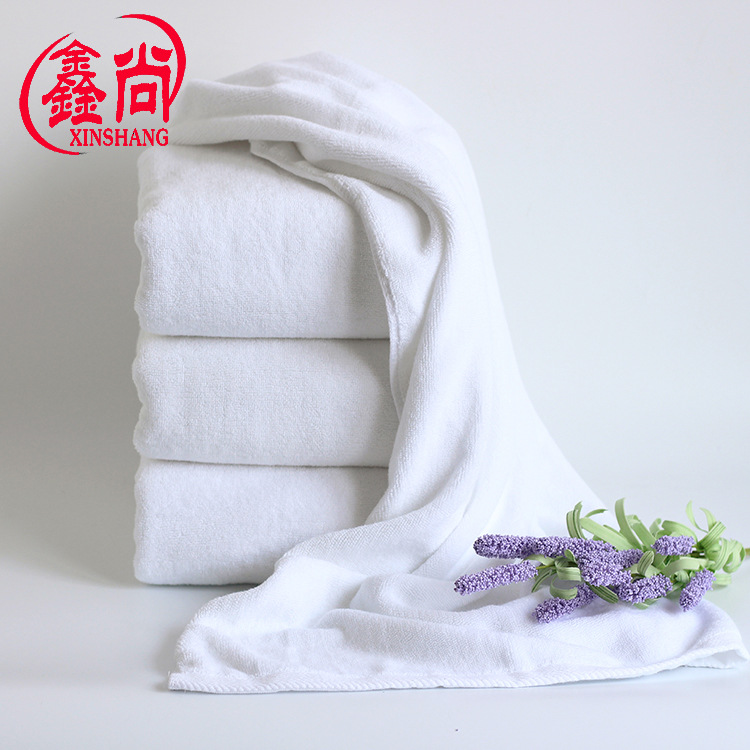 Xinshang bath towel factory cotton white bath towel Hotel beauty salon increased thickening 32 shares of cotton towel