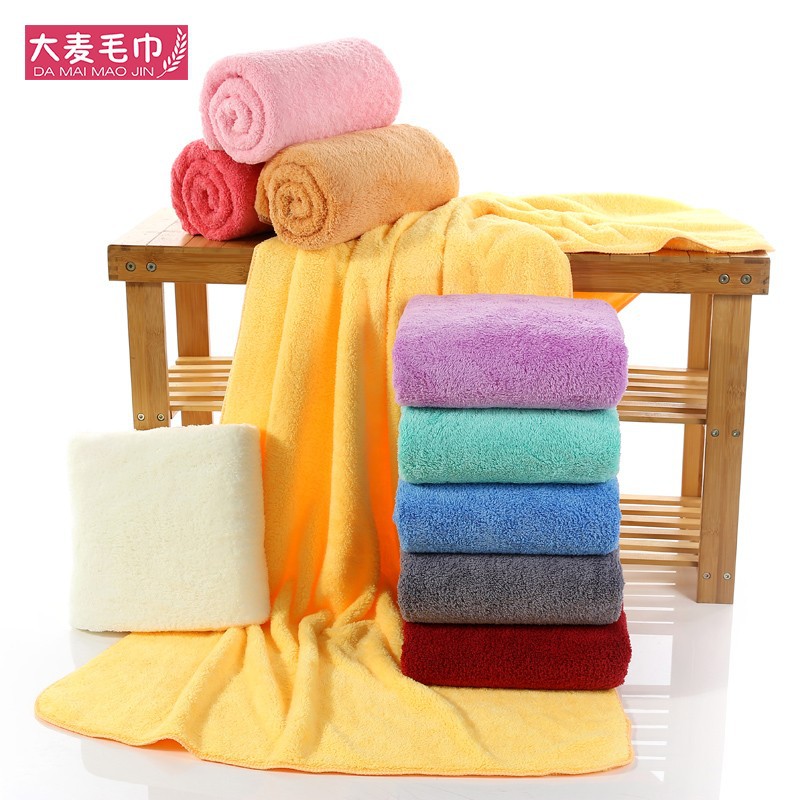 Factory direct coral fleece bath towel 70*140 thick quick-drying beach towel absorbent adult fiber soft towel
