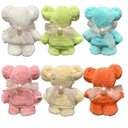 Pearl bear shape towel wedding gift square creative small square coral fleece gift accessories