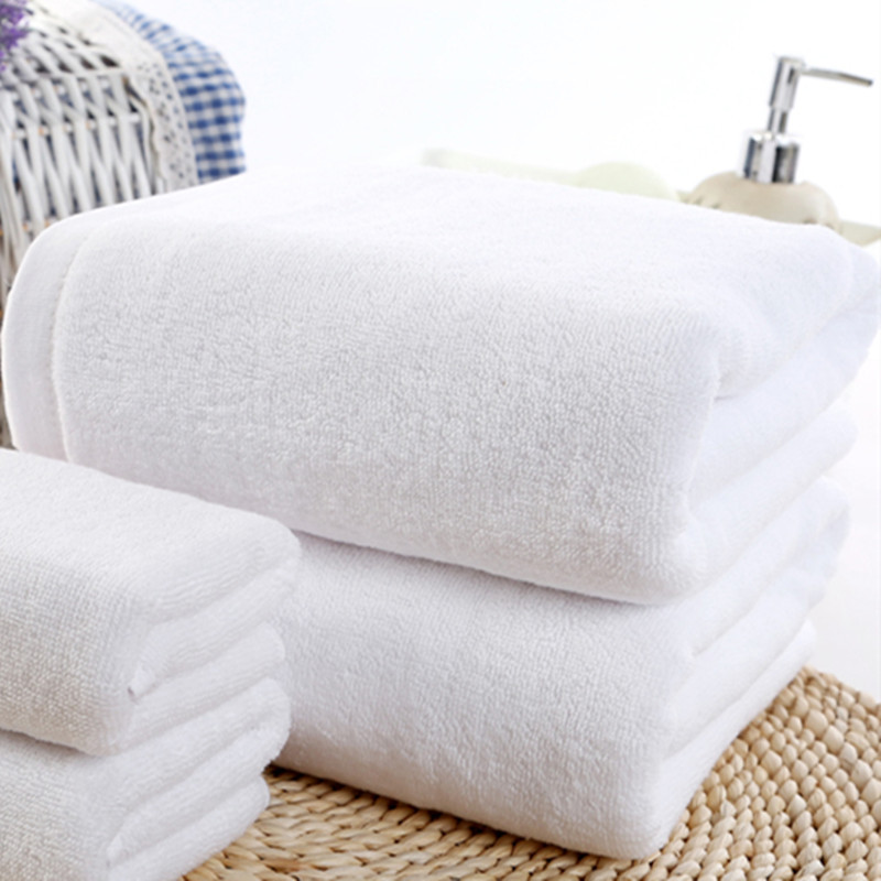 Bath Towel Cotton Large Bath Towel Absorbent Hotel Bath Beauty Salon Beach Towel Hotel Bath Towel Cotton Gao Yang White Towel