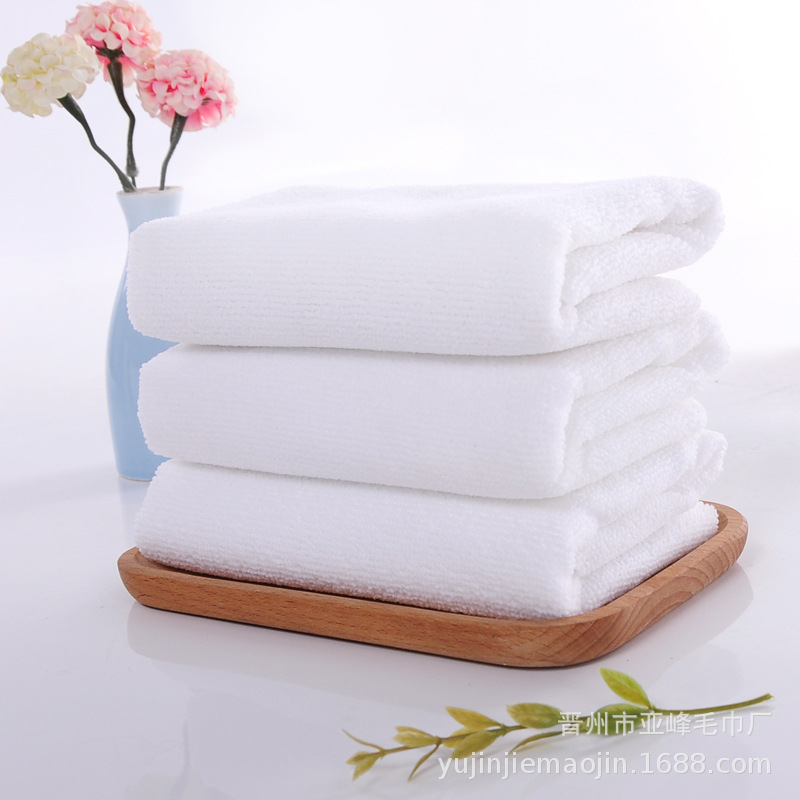 white towel microfiber hotel towel napkin bath barber shop thickened absorbent disposable white towel