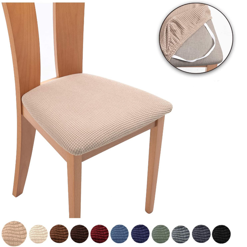 Office Household Chair Cushion Cover Square Seat Cushion Anti-fouling Cover Elastic Arc Chair Cover Stool Cover Split Cover