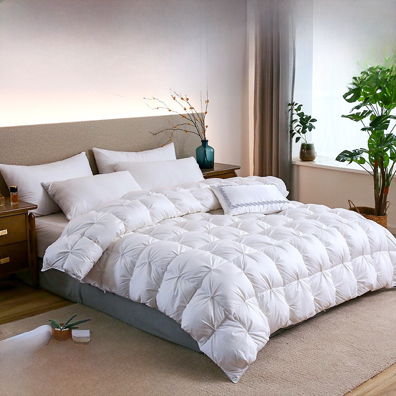 Five-star Hotel Cotton Down Quilt Warm Winter Quilt Thickened Quilt Core White Duck Down Twist Flower Single Double Spring and Autumn Quilt Core
