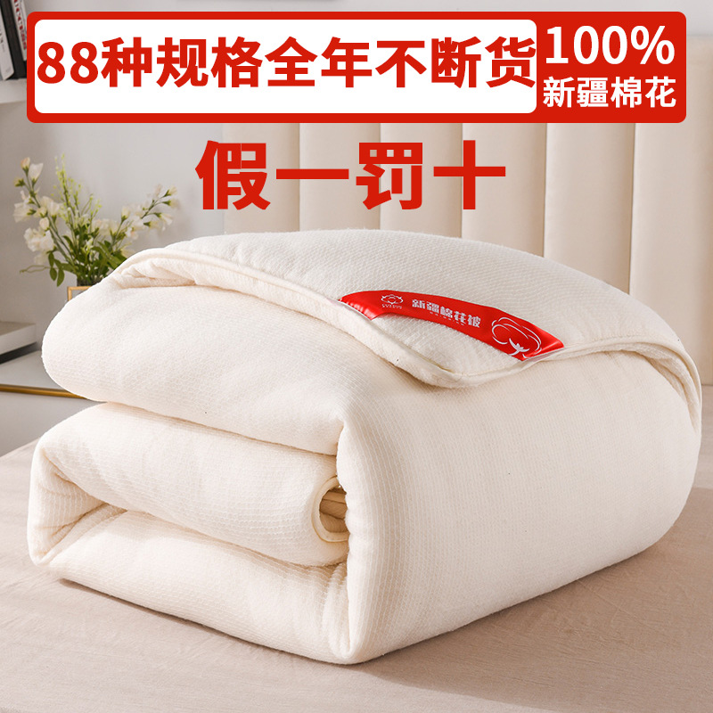 Xinjiang cotton quilt cotton quilt mattress winter quilt spring and autumn quilt cushion mattress quilt core factory