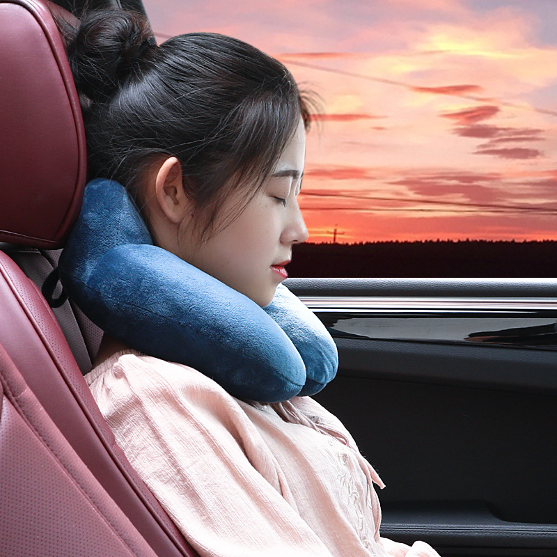 U-shaped pillow neck pillow portable pp cotton cervical neck pillow car driving travel pillow office nap pillow U-shaped pillow head