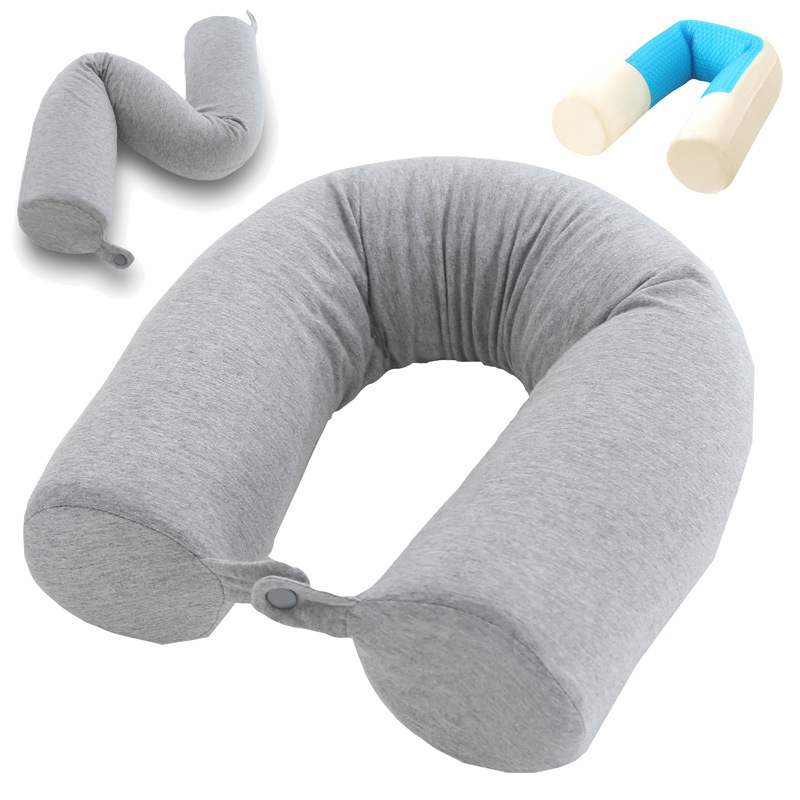 Memory foam U-shaped pillow neck pillow deformation pillow memory travel pillow can be bent slow rebound neck pillow