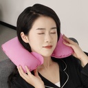 Outdoor portable pillow travel inflatable pillow neck pillow travel U-shaped air pillow PVC flocking air pillow 42g