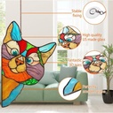 跨境新款Stained Glass Cat Window Hanger卡通动物窗饰挂件装饰