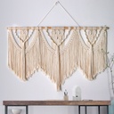 Bohemian Tapestry Simple Decorative Hand-woven Tapestry Three-section Door Curtain Partition Removable