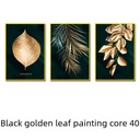 Source Factory Black Gold Leaves Living Room Hanging Painting Nordic Landscape Canvas Core Abstract Restaurant Decorative Painting