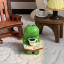 Creative Frog Rocking Chair Table Lamp Frog Reading Rocking Chair Three-piece Car Swing Desktop Desk Gift Resin Small Ornaments