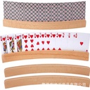 Creative wooden card holder playing card shelf solid wood card base business card holder postcard base holder