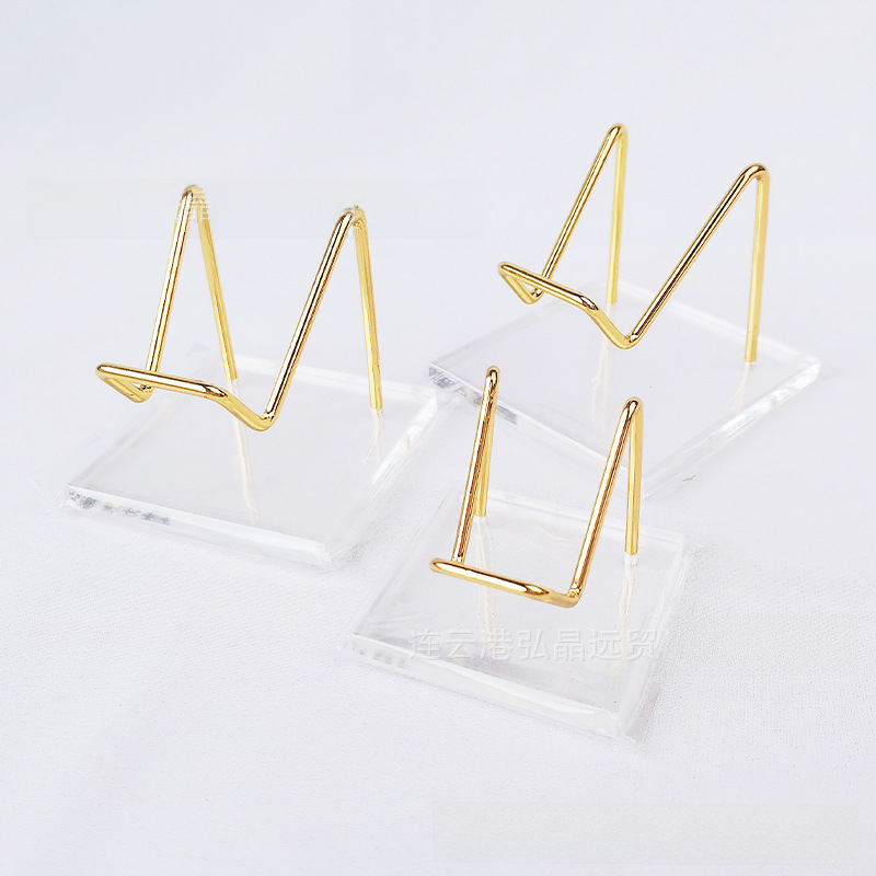 Acrylic Transparent Mineral Standard Stand Crystal Raw Stone Mineral Crystal Raw Stone Specimen Display Stand Heart-shaped Base Bracket