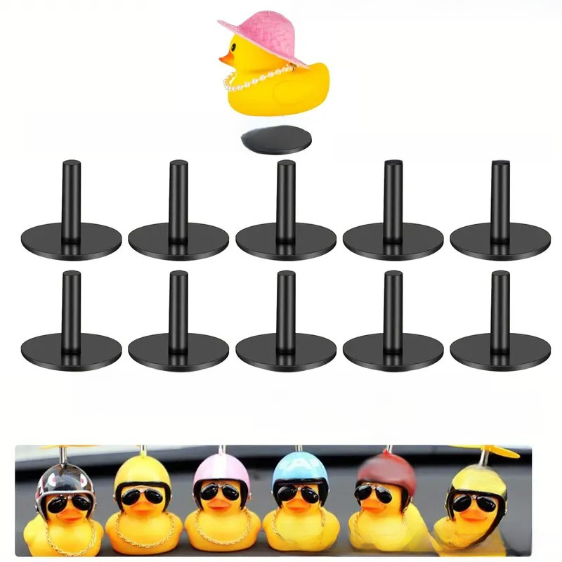 Plastic Duck Plug Holder车载扁嘴吉普小黄鸭子底座展示支架