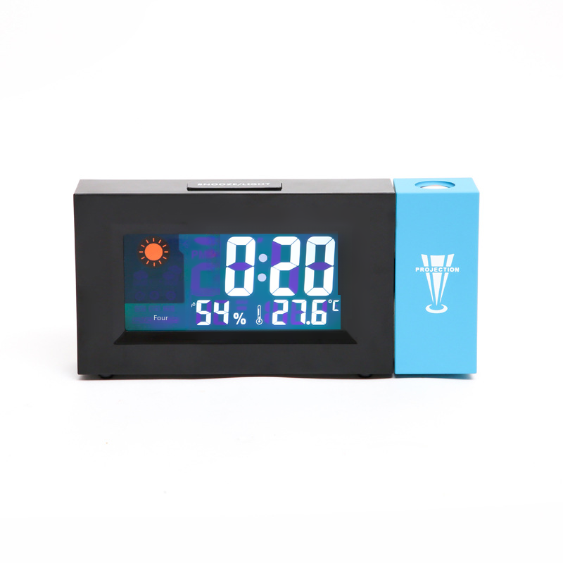 Manufacturers sell electronic color screen weather clock weather forecast projection clock 8290 color screen rotating electronic clock