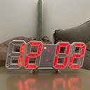 跨境推荐3D数字闹钟clock创意智能感光LED壁挂钟韩版学生电子闹钟