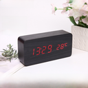 Creative voice-controlled led wooden clock voice-controlled multifunctional wooden clock led digital wooden electronic alarm clock