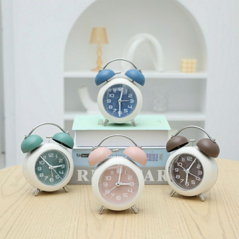 alarm clock to wake up students school mechanical bell metal children mute living room bedroom dormitory bell table large, medium and small