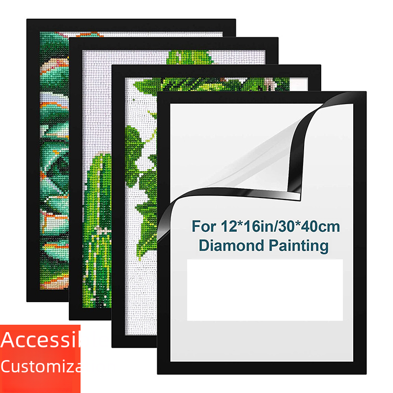 亚马逊热卖相框定制钻石画30 x 40框架磁性磁吸艺术框pvc墙贴批发