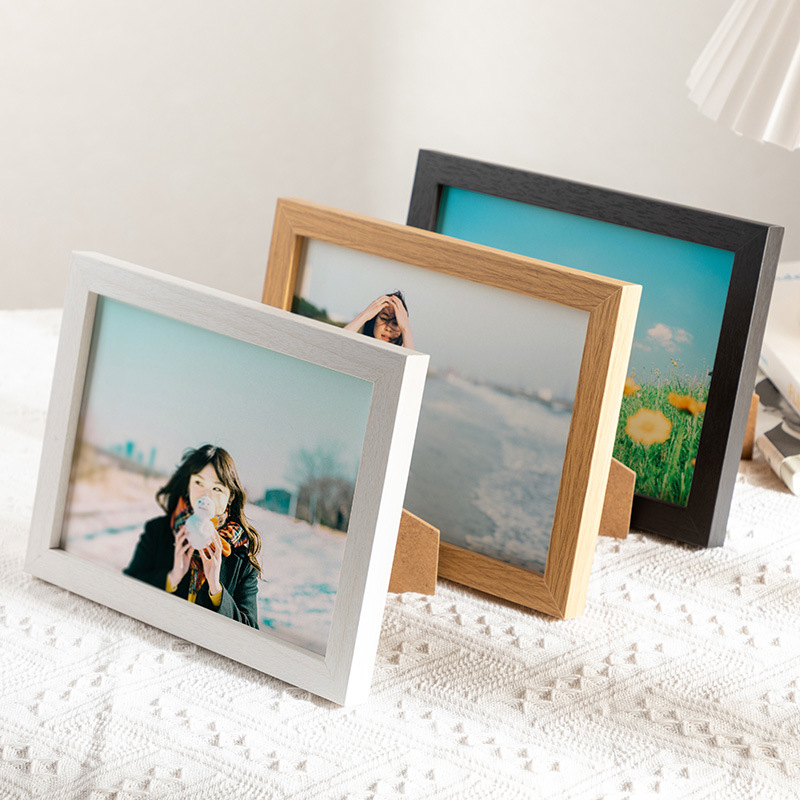 Wooden photo frame table simple photo wall 7810 inch a3 inch a4 inch picture frame wall wedding dress frame ornaments