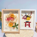 Wooden Three-Dimensional Hollow Photo Frame 2cm dried flower diy pendulum wall Square 8 inch a4 clay photo frame