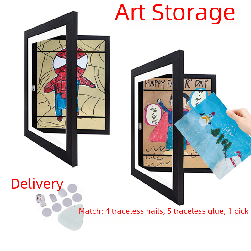 explosions KidsArtFrame magnetic photo frame children's oil painting flip photo frame storage frame in stock