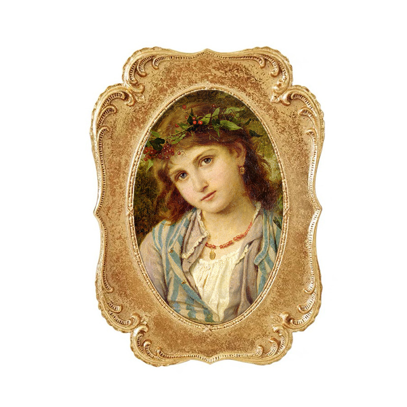 European-style Resin Photo Frame Wedding Golden Photo Frame Photo Props Photo Frame Bedroom Picture Frame Wall Hanging