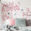 One meter wall sticker branch bird cherry blossom wall sticker background wall living room home decoration wall sticker self-adhesive