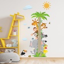 外贸卡通动物椰子树儿童卧室玄关家居家用装饰墙贴贴纸自粘批发