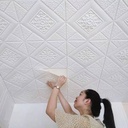 自粘3d立体墙纸装饰顶棚屋顶天花板壁纸卧室背景墙贴纸防水可擦洗