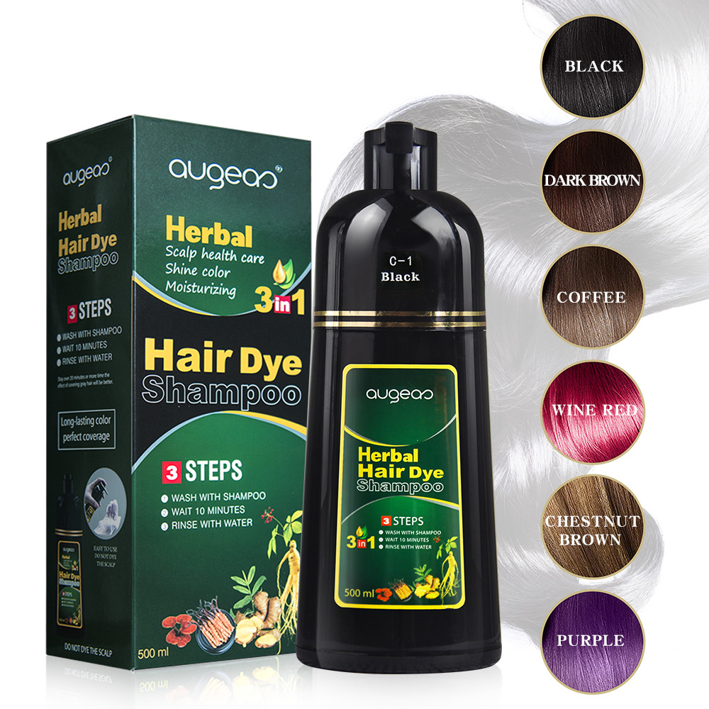 English version Ogilts a black color dye plant extract not easy to touch scalp hair dye cream