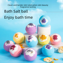 rose dried flower essential oil bath salt ball bath sea salt bath ball explosive salt bubble bath ball can take samples