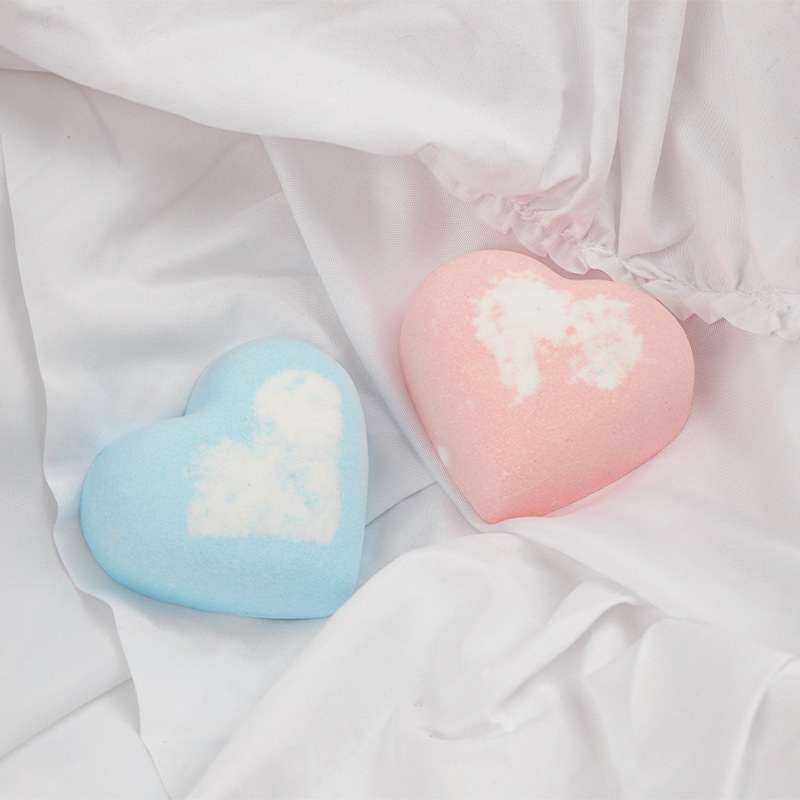 75g heart-shaped love bath salt ball bath aromatherapy bath ball explosion ball bubble foot ball