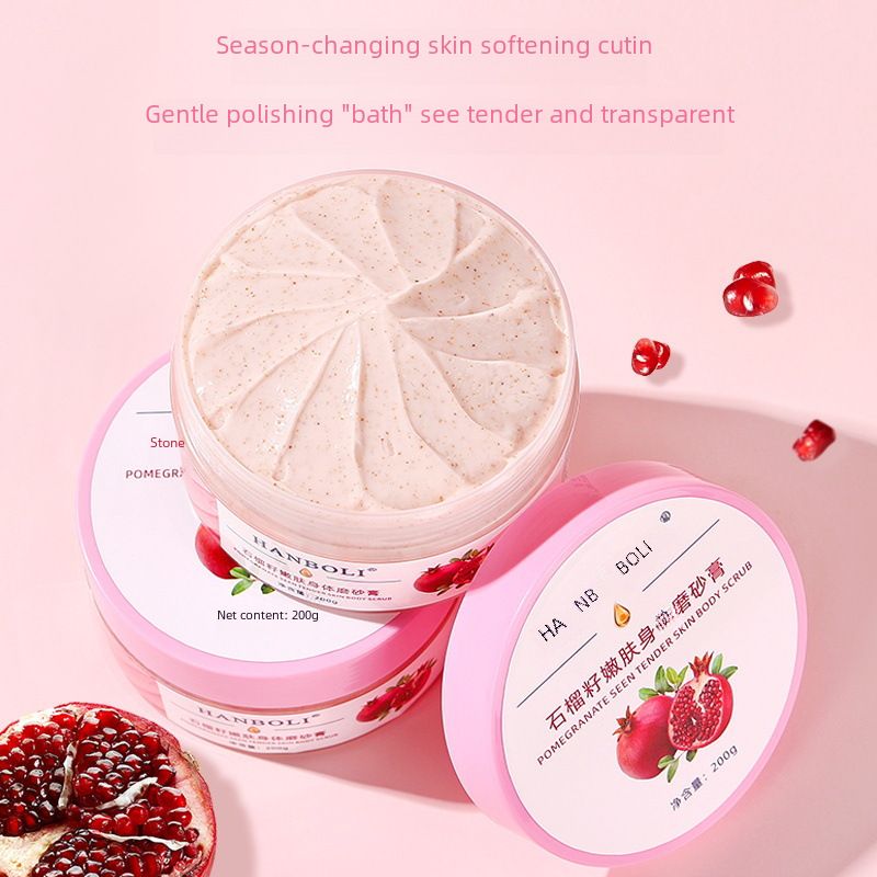 Han Pomegranate Seed Skin Rejuvenation Body Scrub Cleansing Skin Softening Corneous Pimples Moisturizing and Hydrating Scrub