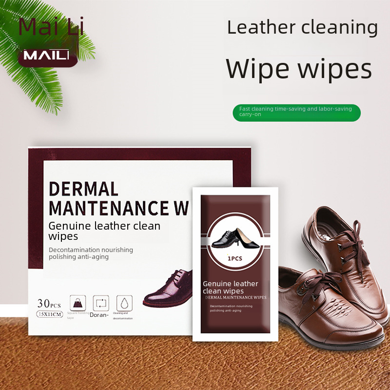 leather shoes smooth wet wipes disposable Independent 30 pieces of glazing decontamination wet tissue paper leather cleaning shoes wet wipes