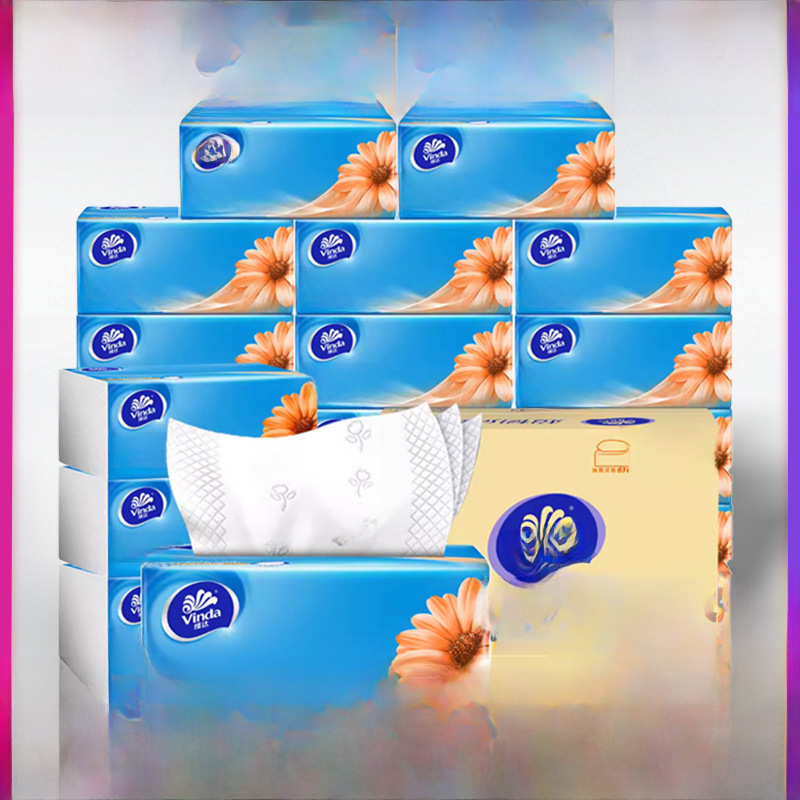 Vida tissue super tough facial tissue soft tissue household toilet paper towel full box 24 packs a box Family Pack