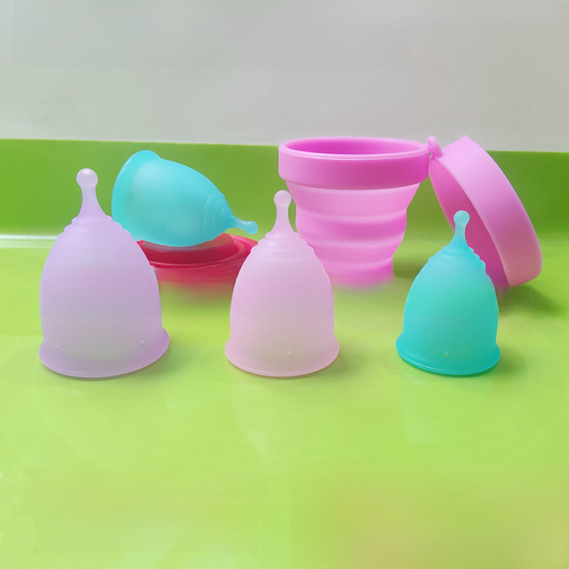 亚马逊menstrual cup硅胶月事杯跨境批发月亮杯防侧漏卫生月经杯