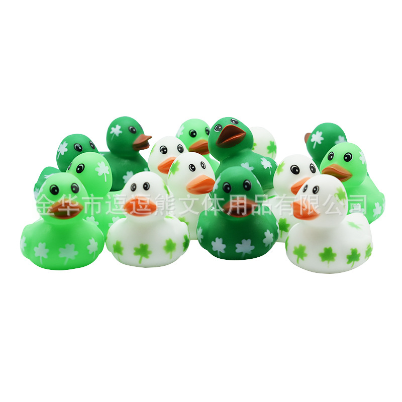 Stepping in a Toy Duck for Children's Bath Irish Festival Carnival Pinch Call Water Play Toy