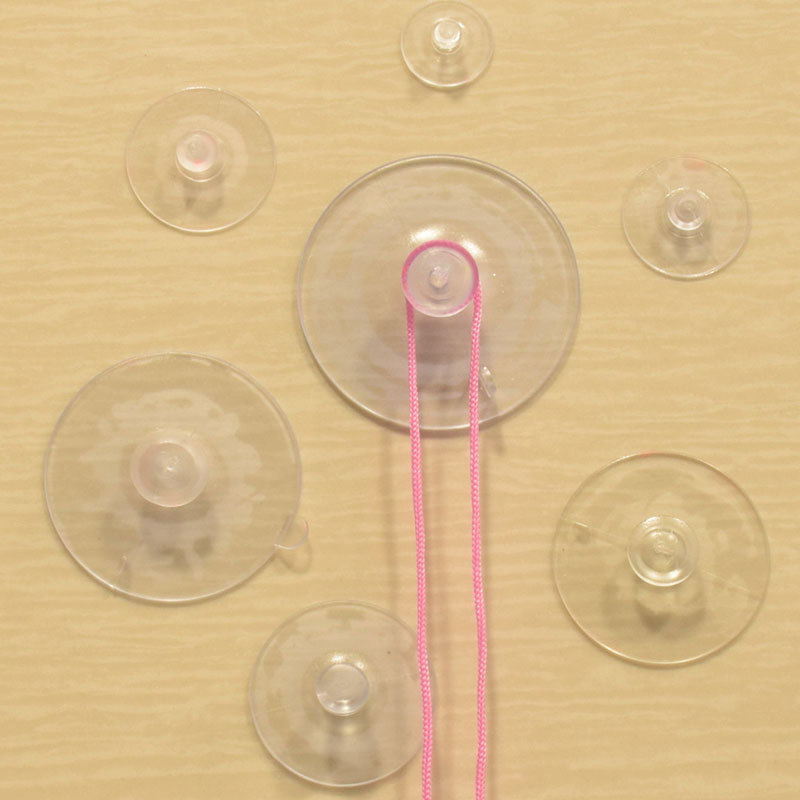 Transparent suction cup PVC mushroom head suction cup toy suction cup variety of specifications 15-55mm