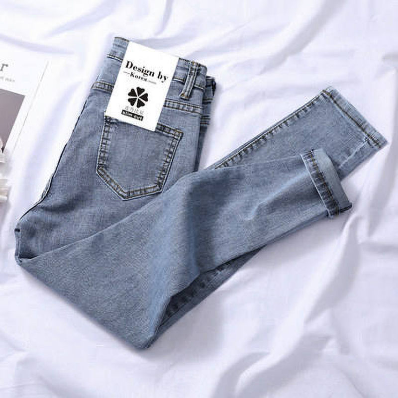 High Waist Jeans Women's Tiny Stretch Women's Spring and Summer Tall Slim Thin Pencil Pants