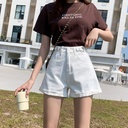 High waist white Denim shorts women's summer thin slimming hot pants for hot girls