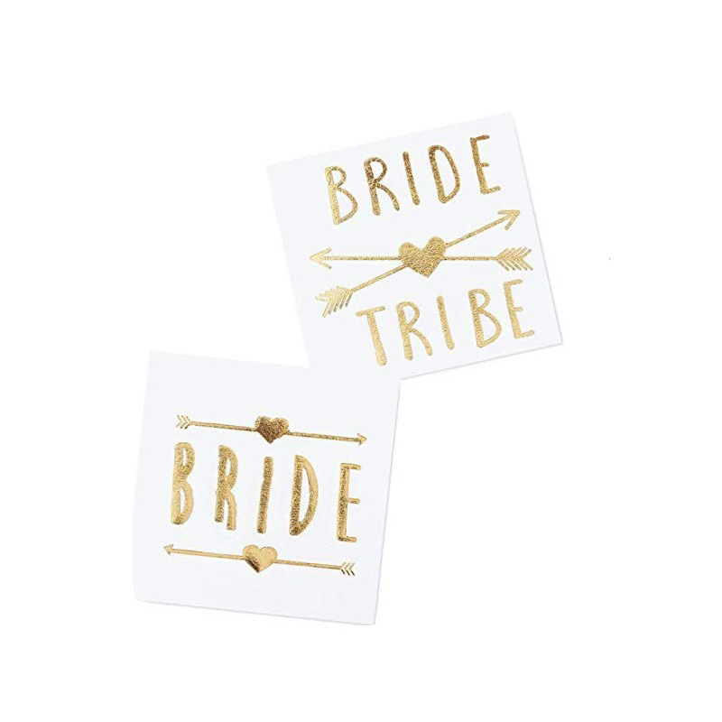 bronzing silver metal party bridal tattoo stickers wedding wedding team bride