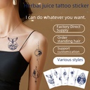 herbal tattoo stickers semi-permanent plant juice tattoo stickers supply of small fresh tattoo stickers