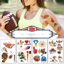 Rugby tattoo stickers waterproof sweat fans Sports Super Bowl Cup competition graffiti facial tattoo stickers